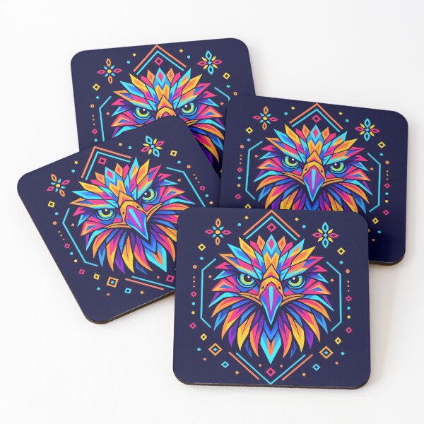Item preview, Colorful geometric decorative mystic fantastic eagle  designed and sold by Dogandesighn.
