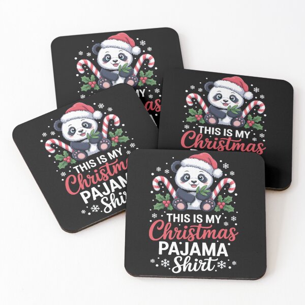 Item preview, Cute Panda Christmas Pajama Shirt Holiday Lights designed and sold by ThreadAlchemys.