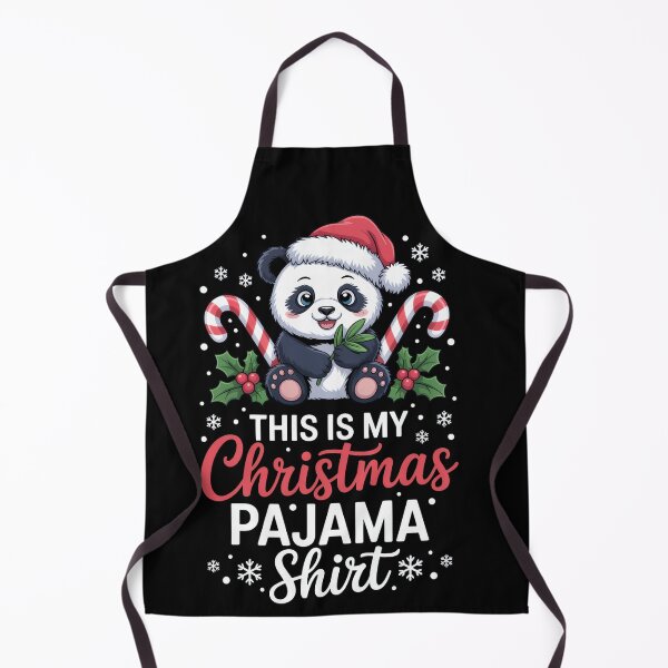 Item preview, Cute Panda Christmas Pajama Shirt Holiday Lights designed and sold by ThreadAlchemys.
