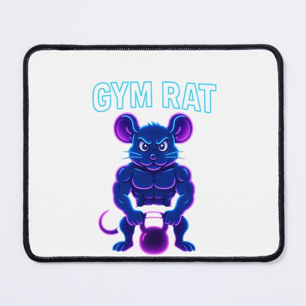 Item preview, Gym Rat Neon Kettlebell | Muscular Cyber Rat Fitness Design designed and sold by kimo55.