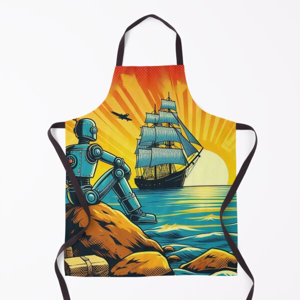 Item preview, robot sunset watching designed and sold by Dogandesighn.