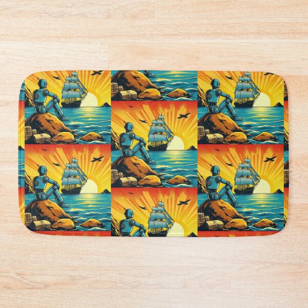 Item preview, robot sunset watching designed and sold by Dogandesighn.