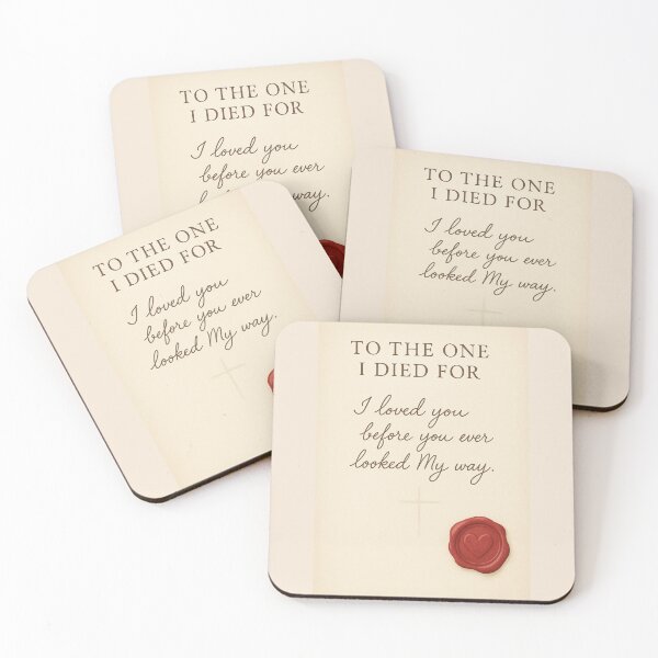 Item preview, To the One I Died For – Christian Love Letter from Jesus | Wax Seal Vintage Scripture Design | Faith Art | Parchment Gospel Print designed and sold by astersgraphics.