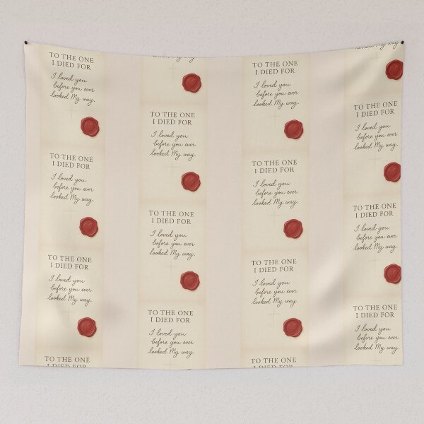 Item preview, To the One I Died For – Christian Love Letter from Jesus | Wax Seal Vintage Scripture Design | Faith Art | Parchment Gospel Print designed and sold by astersgraphics.
