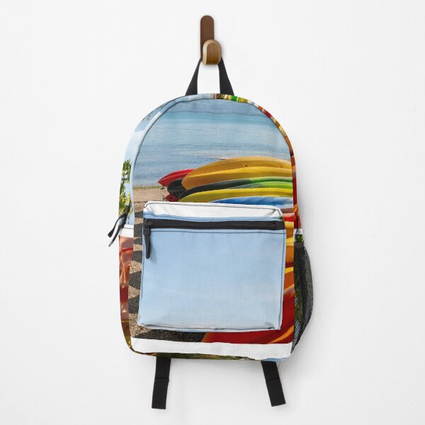 Item preview, View of Lake Annecy with Mountain and Colorful Canoe on the Beach in a Sunny Summer Day designed and sold by Mats Silvan.