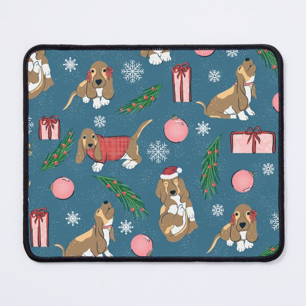 Item preview, Christmas Basset Hound Puppies | Cute Holiday Dogs With Gifts & Snow designed and sold by JVCreative.