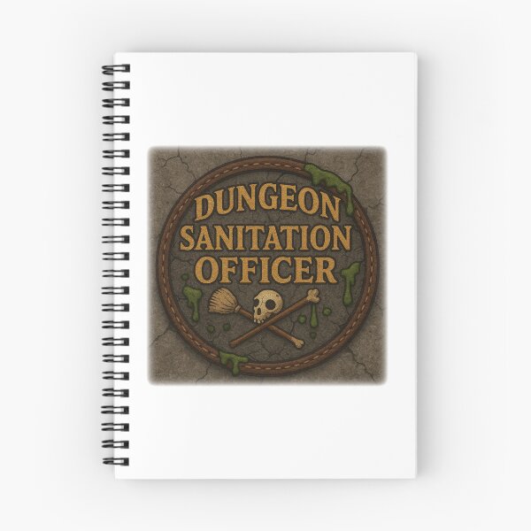 Item preview, Dungeon Sanitation Officer • Fantasy Cleaning Guild Badge Design designed and sold by fairmaiden7.