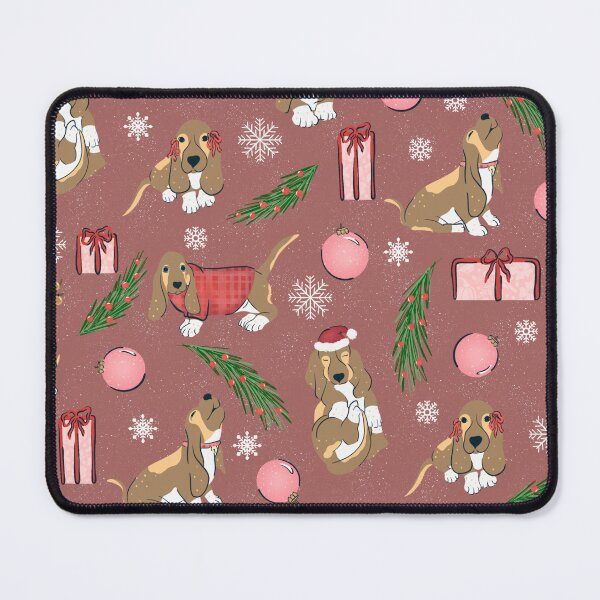 Item preview, Christmas Basset Hound Puppies | Cute Holiday Dogs With Gifts & Snow designed and sold by JVCreative.