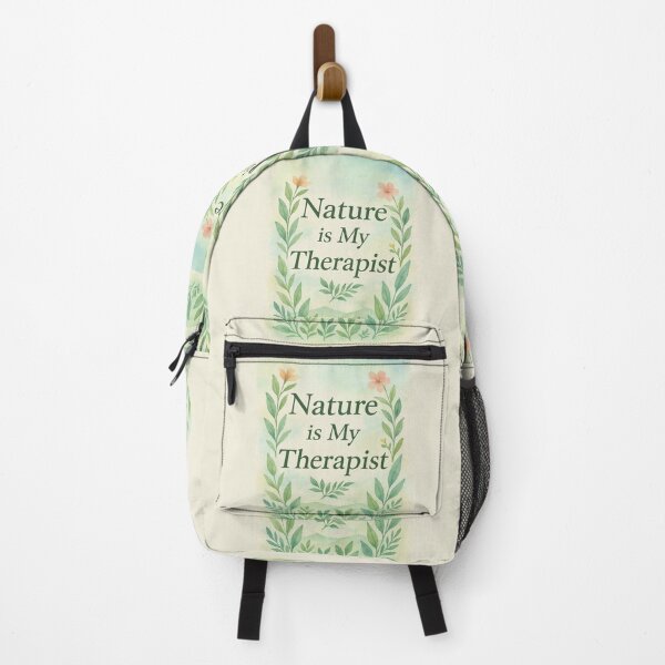 Item preview, Nature Is My Therapist – Watercolor Calm Botanical Quote designed and sold by astersgraphics.