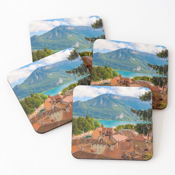 Item preview, Panoramic View of River Thiou and Beautiful Old Medieval Town with Lake Annecy and Mountain designed and sold by Mats Silvan.