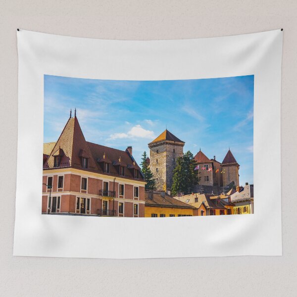 Item preview, View of the Castle and Beautiful Old Medieval Town in a Sunny Summer Day designed and sold by Mats Silvan.