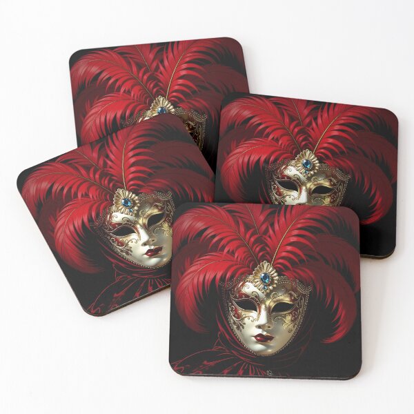 Item preview, Red sequin mask and tiara designed and sold by Marcu Ioachim.