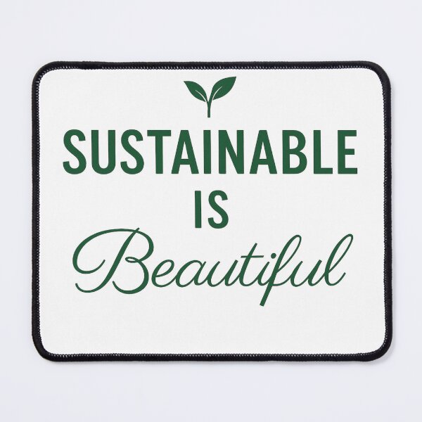 Item preview, Sustainable Is Beautiful – Eco Aesthetic Sticker for Green Living Advocates designed and sold by astersgraphics.