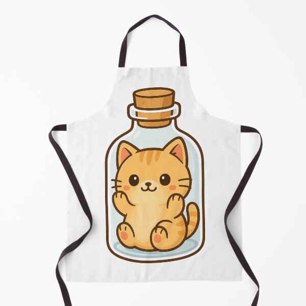 Item preview, Cute Cat in a Bottle | Kawaii Cat Sticker & Design designed and sold by GoldenDreamGallery.