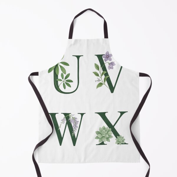 Item preview, UVWX Floral Letters – Botanical Alphabet Art with Succulents & Wildflowers designed and sold by astersgraphics.