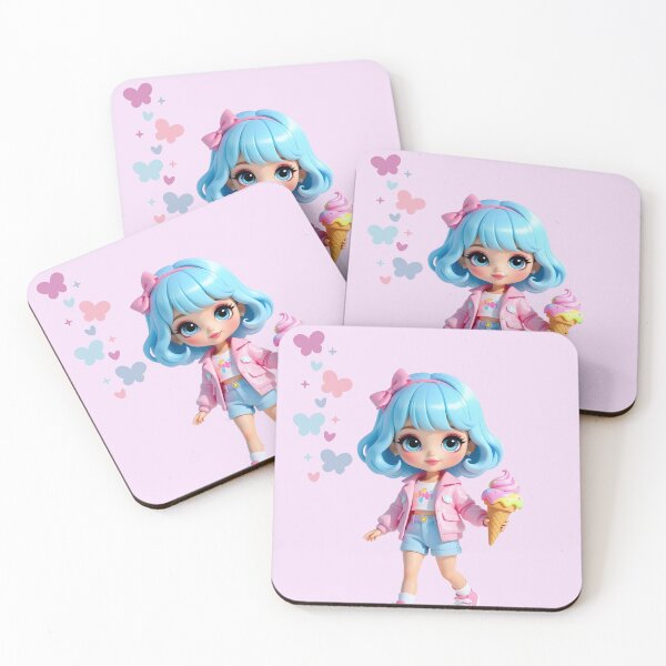 Item preview, Cute Doll Walking with Ice Cream designed and sold by daila70.