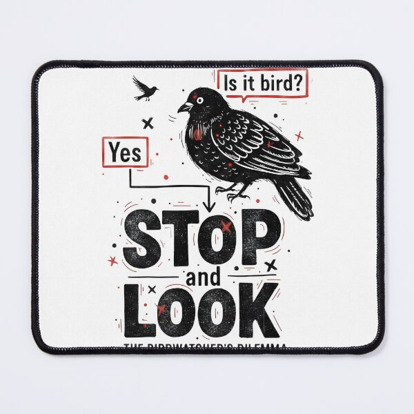 Item preview, Funny Birdwatching Flowchart – “Is It a Bird? Stop and Look” T-Shirt designed and sold by NatureNookTees.