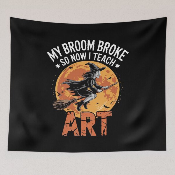 Item preview, My Broom Broke So Now I Teach Art Teacher Halloween Costume designed and sold by KotexTemu.