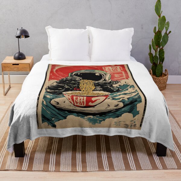 Item preview, Astronaut Eating Ramen Japanese Vintage Space designed and sold by k3rstman1.