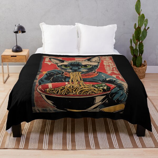 Item preview, Ukiyo-e Sphynx Cat Ramen Noodles designed and sold by k3rstman1.
