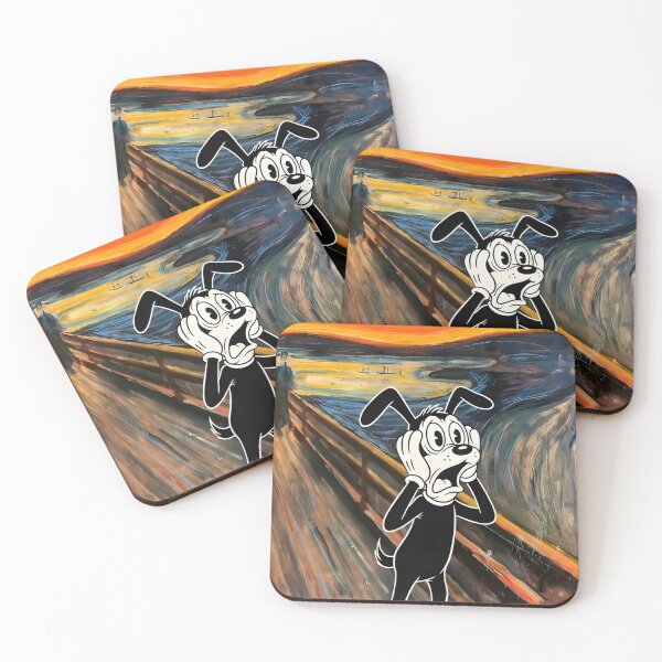 Item preview, A SCARED DOG INSIDE A MUNCH PAINTING designed and sold by infinitearte.
