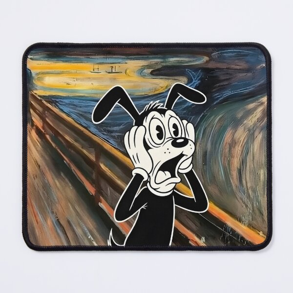 Item preview, A SCARED DOG INSIDE A MUNCH PAINTING designed and sold by infinitearte.
