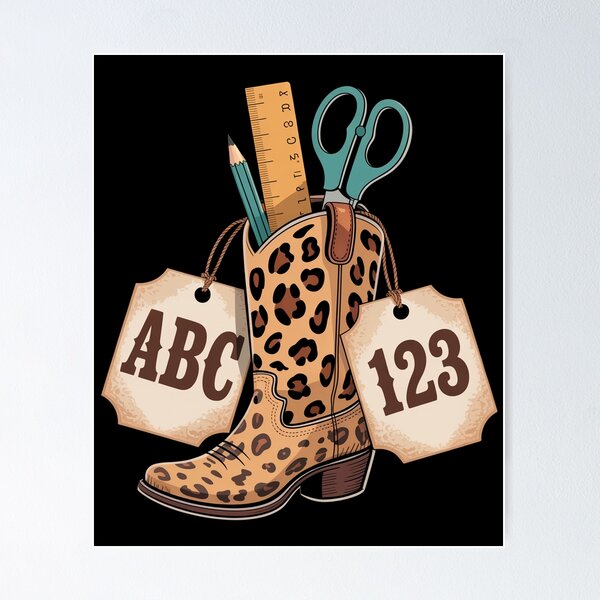 Item preview, Abc 123 Western Teacher Life Cowboy designed and sold by NewIdeasSArt.