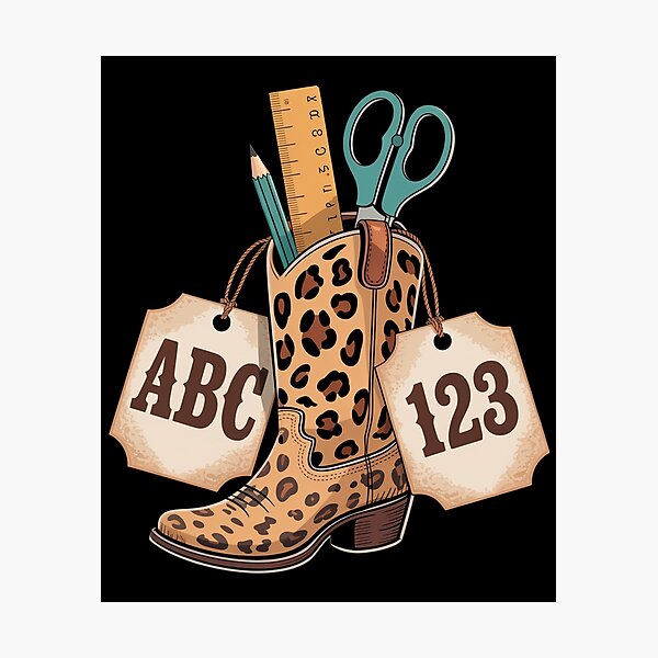 Item preview, Abc 123 Western Teacher Life Cowboy designed and sold by NewIdeasSArt.