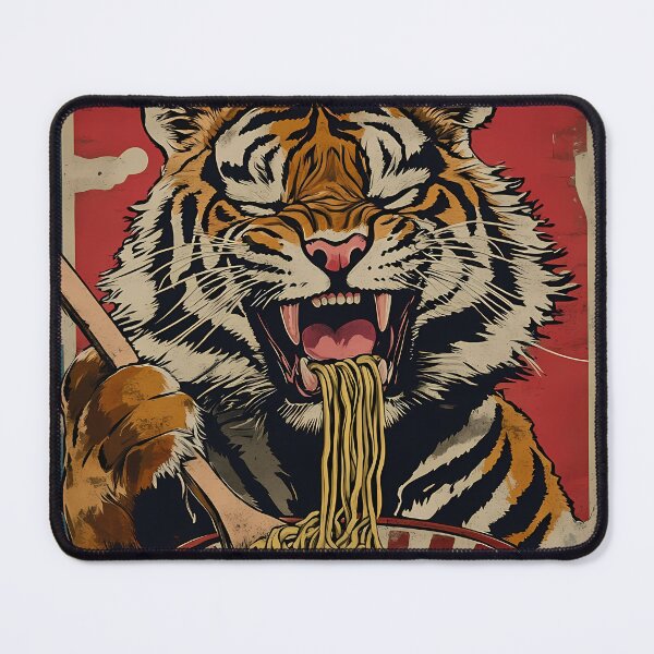 Item preview, Fierce Tiger Japanese Ramen Noodle Eater designed and sold by k3rstman1.