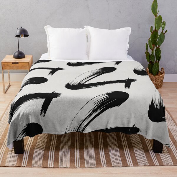 Item preview, Abstract Brushstroke Minimalist Black on White Design designed and sold by SplashTastic.