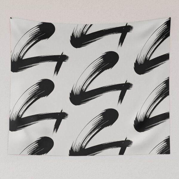 Item preview, Abstract Brushstroke Minimalist Black on White Design designed and sold by SplashTastic.