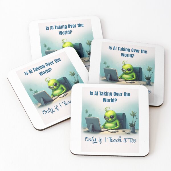 Item preview, Alien Creature Threatens to Teach AI World Domination designed and sold by KarmaKreationArt.