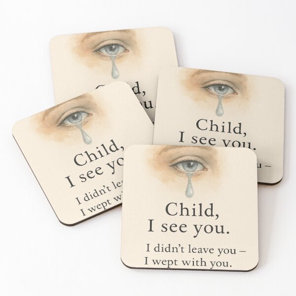 Item preview, Child, I See You – Christian Comfort Quote Design in Soft Beige Watercolor designed and sold by astersgraphics.