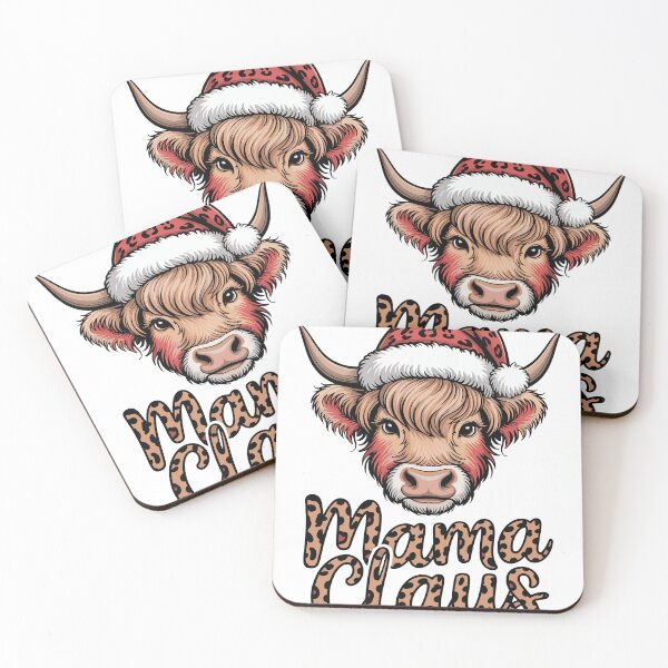 Item preview, Highland Cow Mama Claus designed and sold by Creative League Ignite.