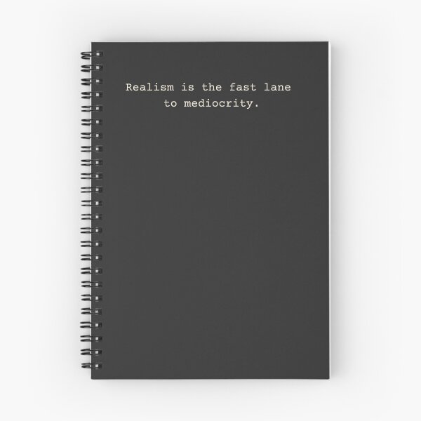 Item preview, Realism Is the Fast Lane to Mediocrity Minimalist Shirt | Statement Shirt designed and sold by VisualAwakeningArt.