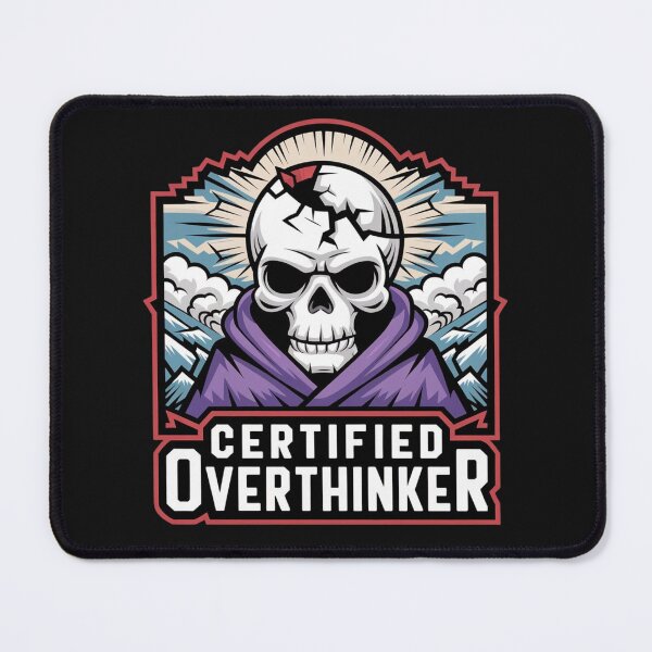 Item preview, Certified Overthinker - Broken Mind Skull designed and sold by WeranovDesign.