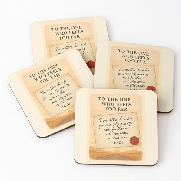 Item preview, To the One Who Feels Too Far – Jesus Handwritten Letter Quote with Desert Road and Sunrise designed and sold by astersgraphics.