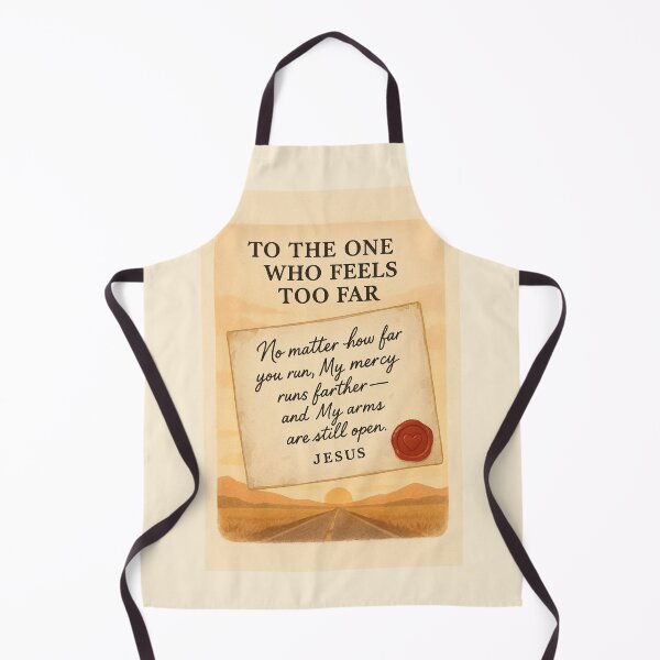 Item preview, To the One Who Feels Too Far – Jesus Handwritten Letter Quote with Desert Road and Sunrise designed and sold by astersgraphics.