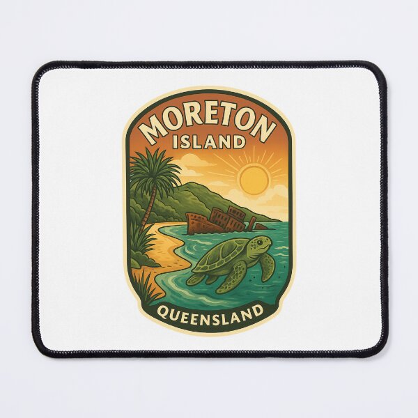 Item preview, Moreton Island Queensland Sunset Coast with Sea Turtle designed and sold by Places On Earth.