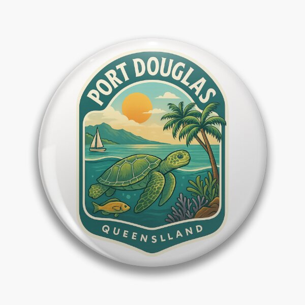 Item preview, Port Douglas Queensland with Sea Turtle and Coral Reef designed and sold by Places On Earth.