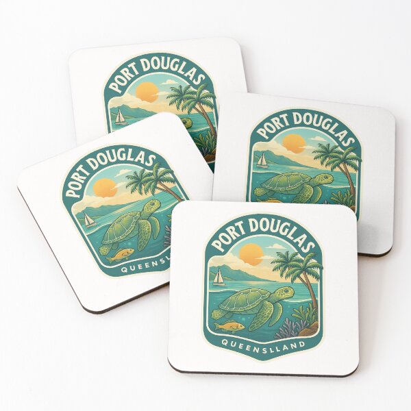Item preview, Port Douglas Queensland with Sea Turtle and Coral Reef designed and sold by Places On Earth.
