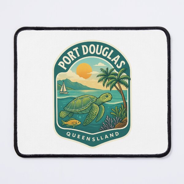 Item preview, Port Douglas Queensland with Sea Turtle and Coral Reef designed and sold by Places On Earth.
