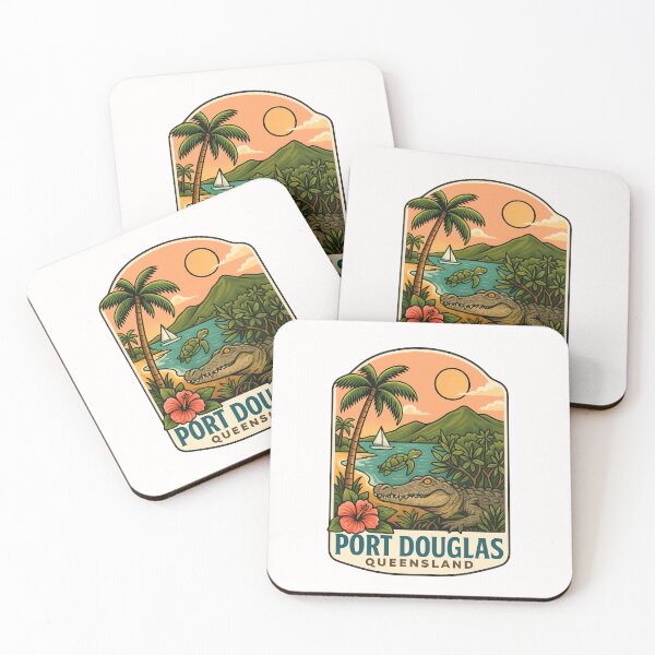 Item preview, Port Douglas Queensland with Crocodile and Coastal Mountains designed and sold by Places On Earth.