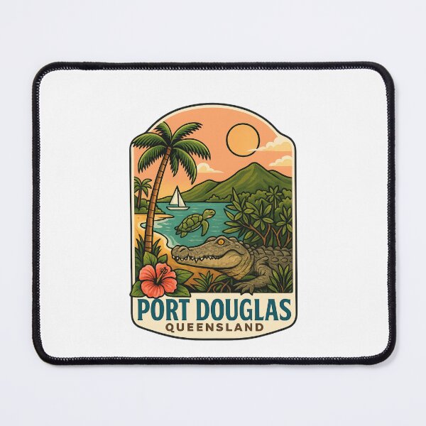 Item preview, Port Douglas Queensland with Crocodile and Coastal Mountains designed and sold by Places On Earth.