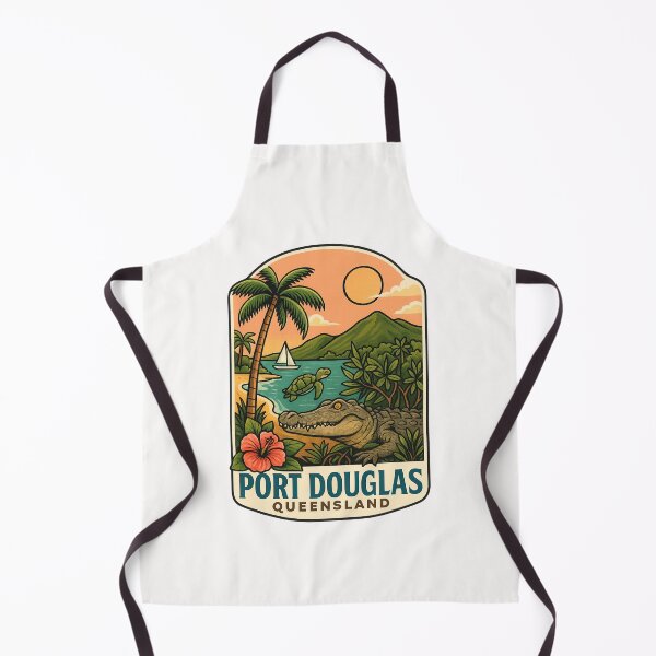 Item preview, Port Douglas Queensland with Crocodile and Coastal Mountains designed and sold by Places On Earth.