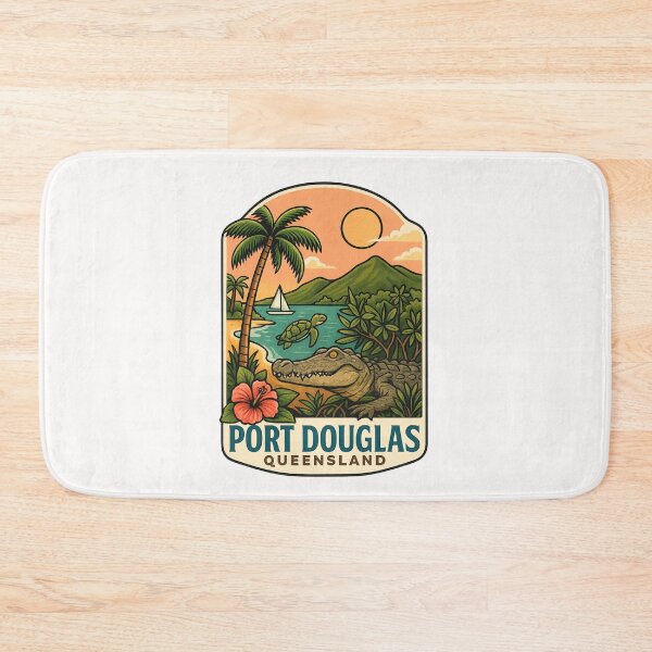 Item preview, Port Douglas Queensland with Crocodile and Coastal Mountains designed and sold by Places On Earth.