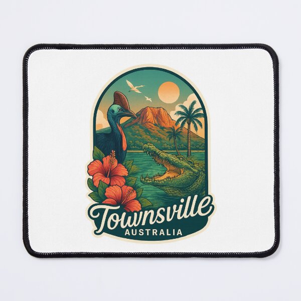 Item preview, Townsville Australia with Cassowary and Magnetic Island View designed and sold by Places On Earth.