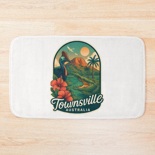 Item preview,  Townsville Australia with Cassowary and Magnetic Island View designed and sold by Places On Earth.