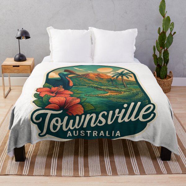 Item preview,  Townsville Australia with Cassowary and Magnetic Island View designed and sold by Places On Earth.