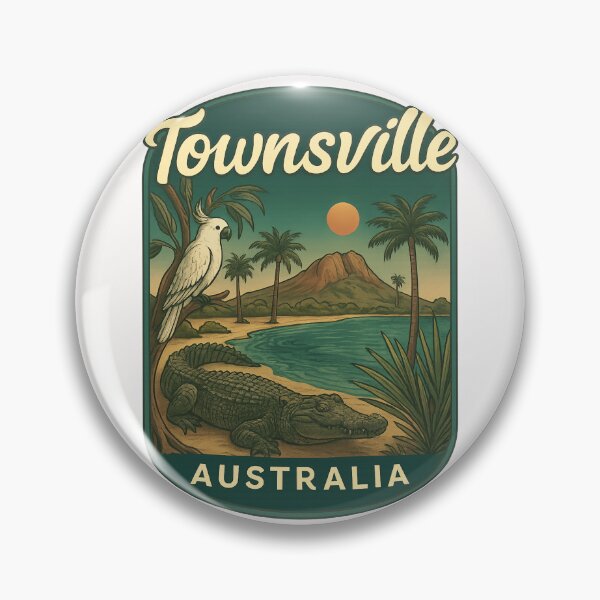 Item preview,  Townsville Australia with Cockatoo and Beach Lagoon designed and sold by Places On Earth.